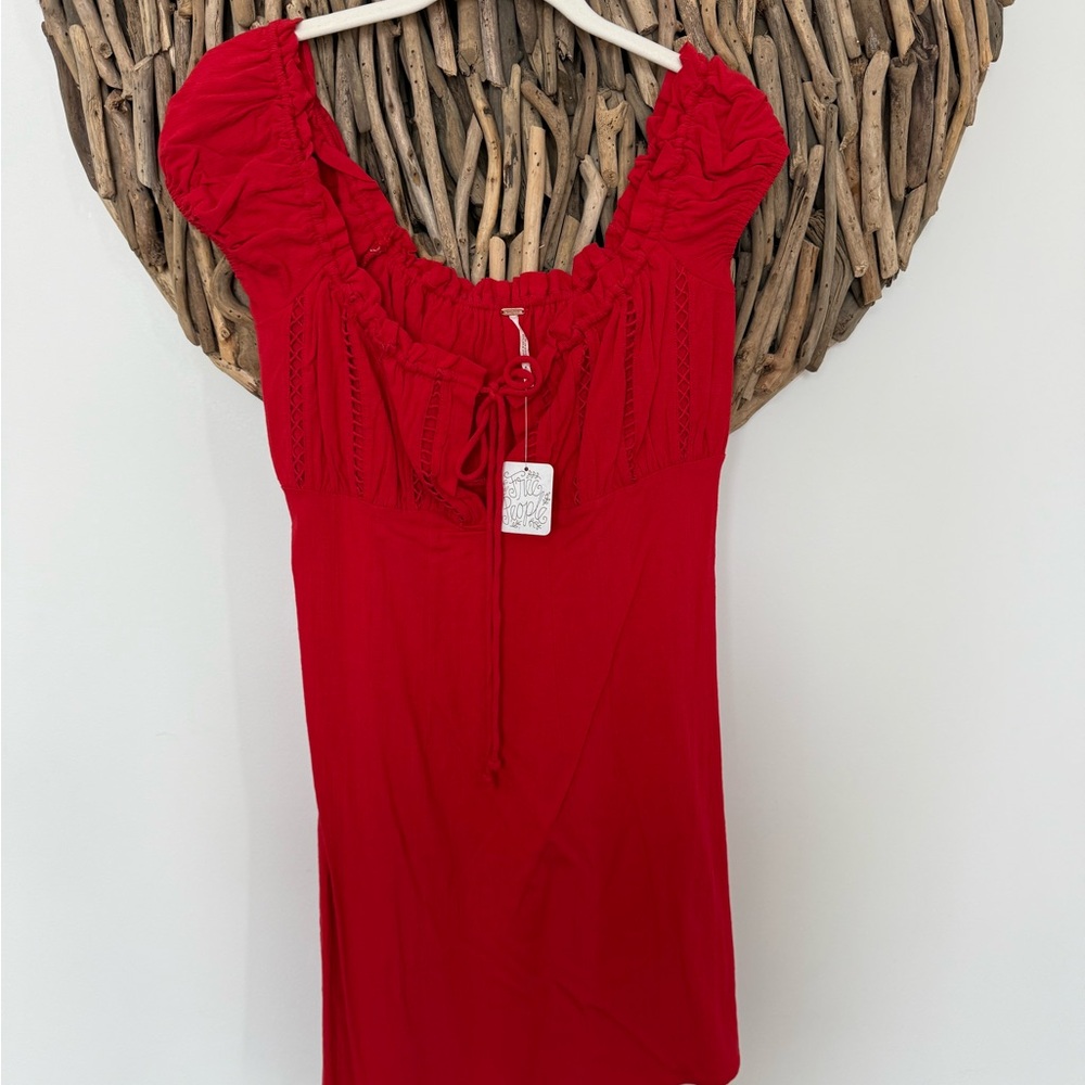 Free People red mini dress